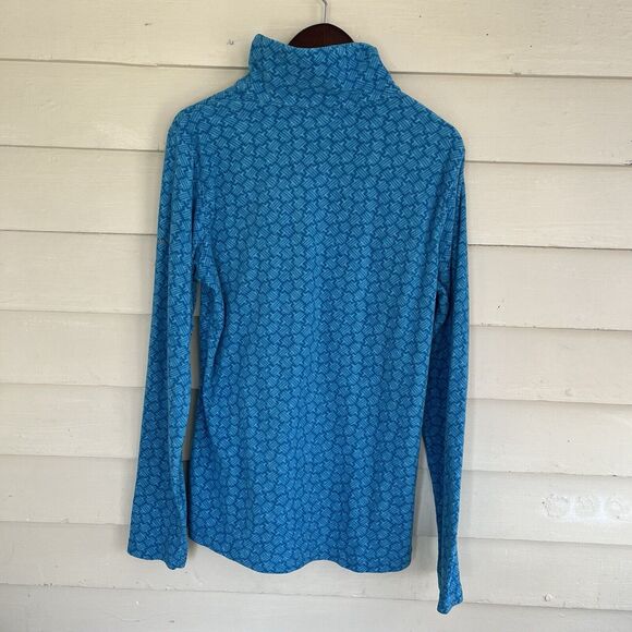 COLUMBIA Women Arctic Air 1/2  Zip Polar Ultralight Fleece Jacket, Geo Blue- S - Picture 6 of 6